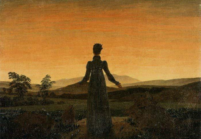 Caspar David Friedrich Woman before the Rising Sun oil painting image